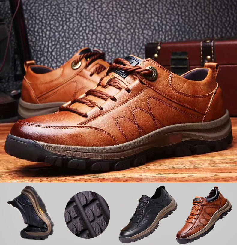 Chaussures de marche en cuir confort pour homme