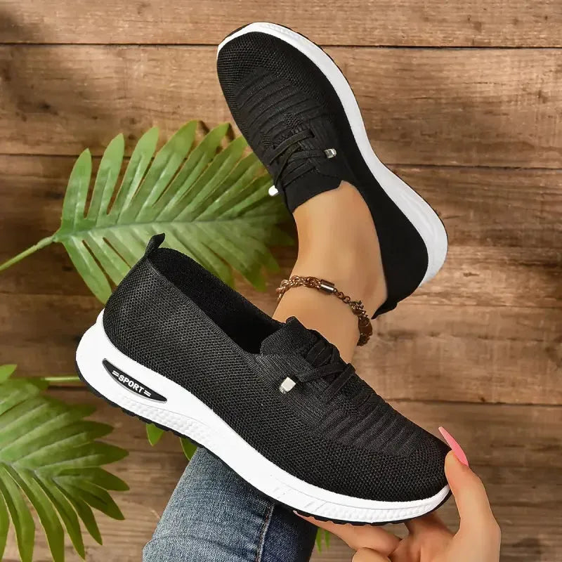 Baskets de ville respirantes sans lacets femme