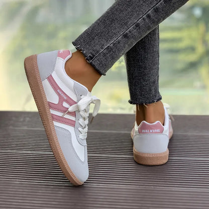 Baskets de ville à semelle plate femme