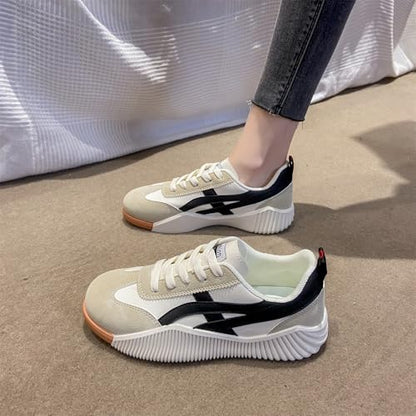 Baskets de ville à semelle épaisse pour femme