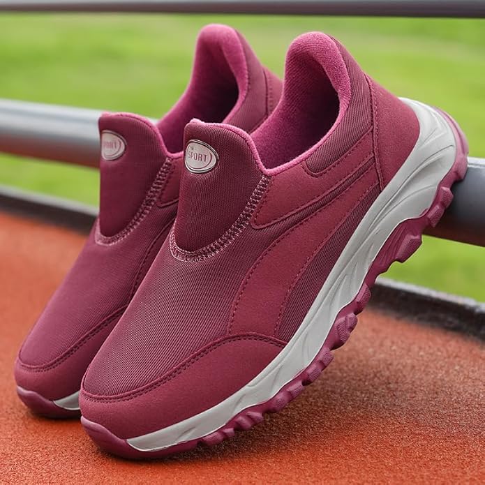 Baskets de marche confort mixtes sans lacets