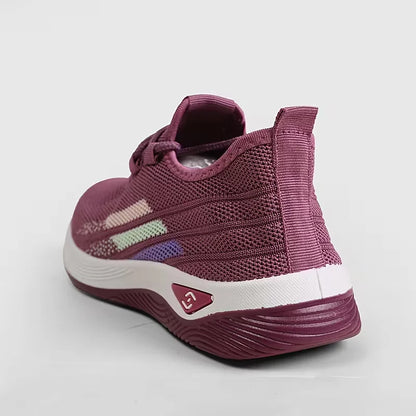 Baskets de marche confort en maille respirante femme