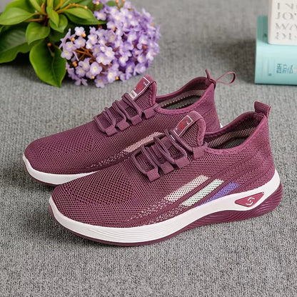 Baskets de marche confort en maille respirante femme