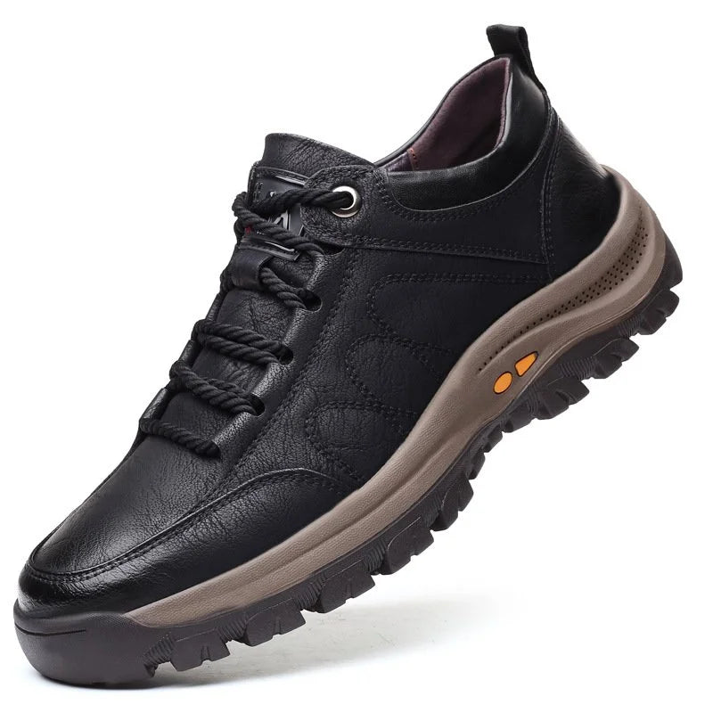 Chaussures de marche en cuir confort pour homme